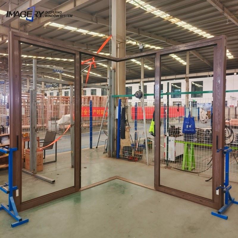 128 Series Modern Corner Sliding Glass Doors System Aluminum factory 128 Series Modern Corner Sliding Glass Doors System Aluminum factory