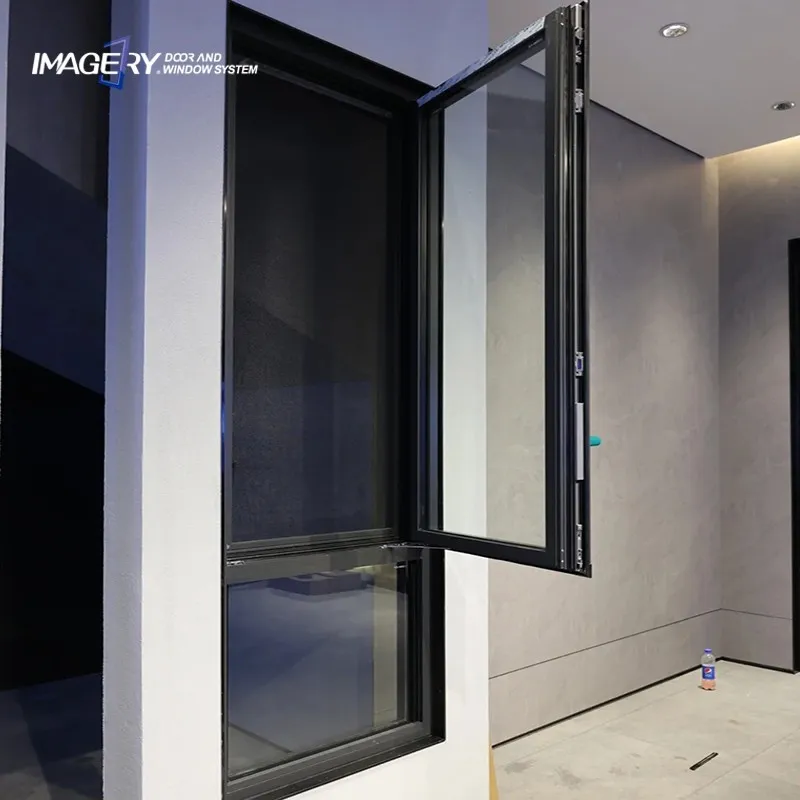 Aluminum Casement Windows With Security Mesh