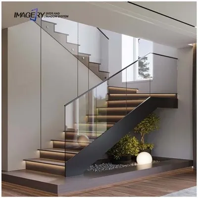 Aluminum Stair Glass Railing